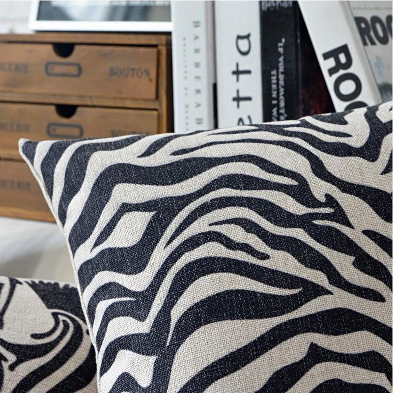 Nordic Black White Zebra Pillow Cover Leopard Geometric Cushion Home Decorative Office Sofa Pillowcase,... - House Of Avana