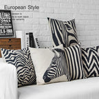Nordic Black White Zebra Pillow Cover Leopard Geometric Cushion Home Decorative Office Sofa Pillowcase - House Of Avana