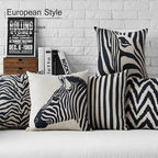 Nordic Black White Zebra Pillow Cover Leopard Geometric Cushion Home Decorative Office Sofa Pillowcase - House Of Avana