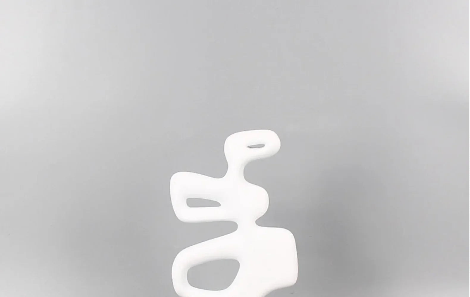 Geometric Sculpture - Black White Hollow Design, alternate view - House Of Avana