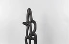 Geometric Sculpture - Black White Hollow Design, angled view - House Of Avana