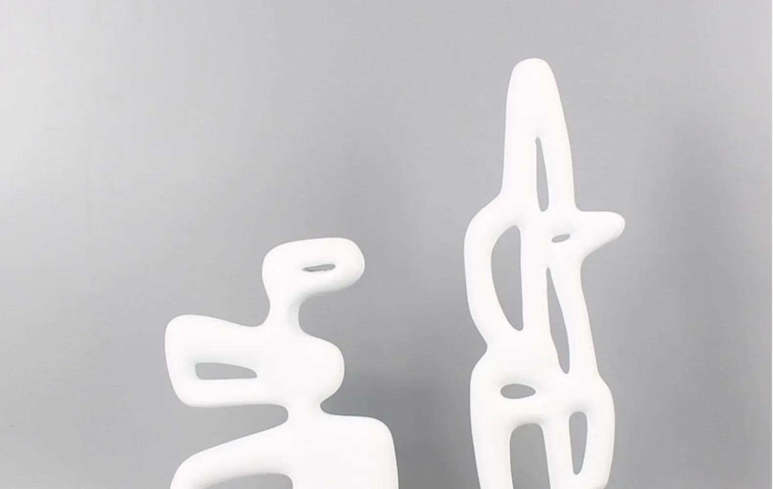 Geometric Sculpture - Black White Hollow Design, dimensions view - House Of Avana