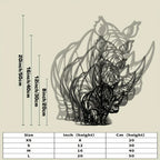 Black & White Rhinoceros Metal Wall - Elegant Rhino Sculpture, Waterproof Iron Wildlife Decor for... - House Of Avana