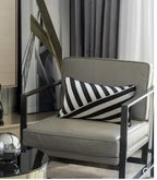 Simple Black and White Stripes Nordic Modern Fashion Sofa Cushion Cover Rectangular Waist Pillowcase,... - House Of Avana