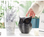 Artistic Black and White Owl Statue Figurines Resin Sculpture Home Desk Decor Bedroom Tv Cabinet... - House Of Avana