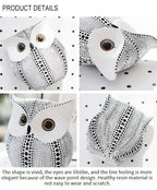 Artistic Black and White Owl Statue Figurines Resin Sculpture Home Desk Decor Bedroom Tv Cabinet... - House Of Avana