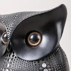 Artistic Black and White Owl Statue Figurines Resin Sculpture Home Desk Decor Bedroom Tv Cabinet... - House Of Avana