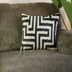 Canvello Black & White Throw Pillows | X in (40 X Cm), back view - House Of Avana