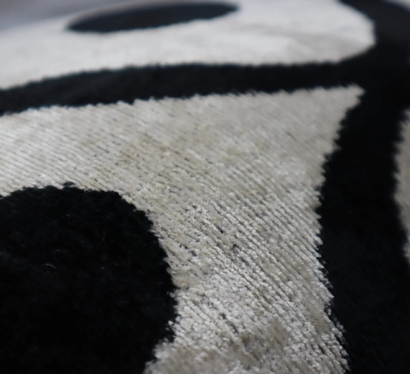 Canvello Luxury Decorative Black White Throw Pillow | X in (40 X Cm), angled view - House Of Avana