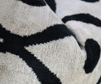 Canvello Luxury Decorative Black White Throw Pillow | X in (40 X Cm), detail shot - House Of Avana