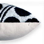 Canvello Handmade Black & White Velvet Throw Pillows - 20x20, detail shot - House Of Avana