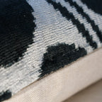 Canvello Handmade Black & White Velvet Throw Pillows - 20x20, top view - House Of Avana