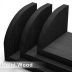 Wall Shelves - Floating Wood Black Set, top view - House Of Avana