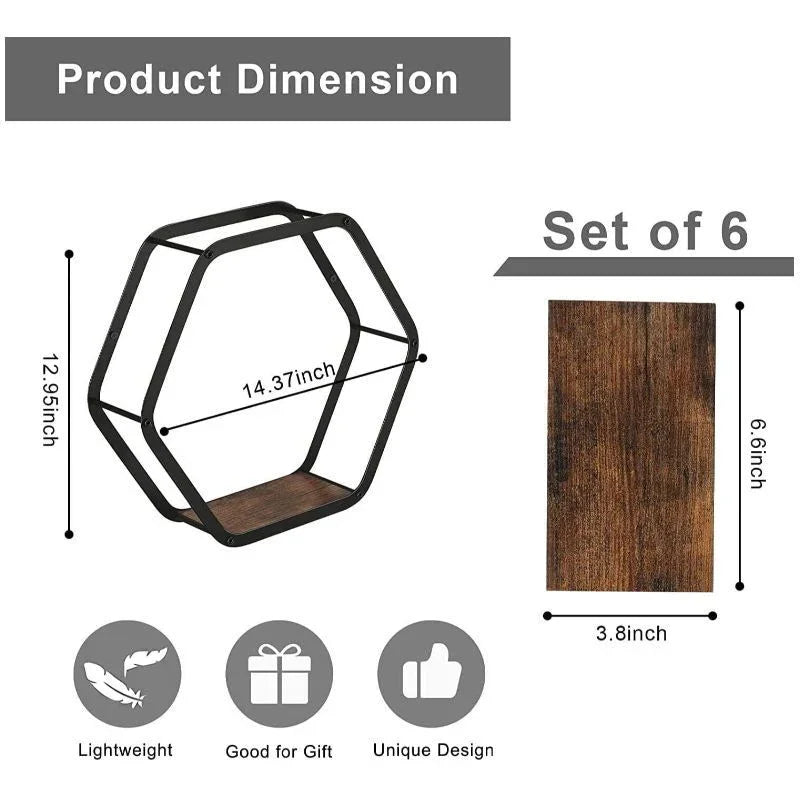 Wall Shelves - Floating Black Wooden Set, detail shot - House Of Avana