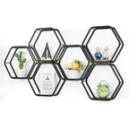 Wall Shelves - Floating Black Wooden Set, lifestyle image - House Of Avana