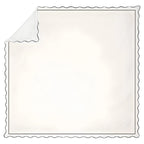 400TC Cotton Scallop Embroidery & Border Sateen Solid Duvet Cover Set PushpLinen