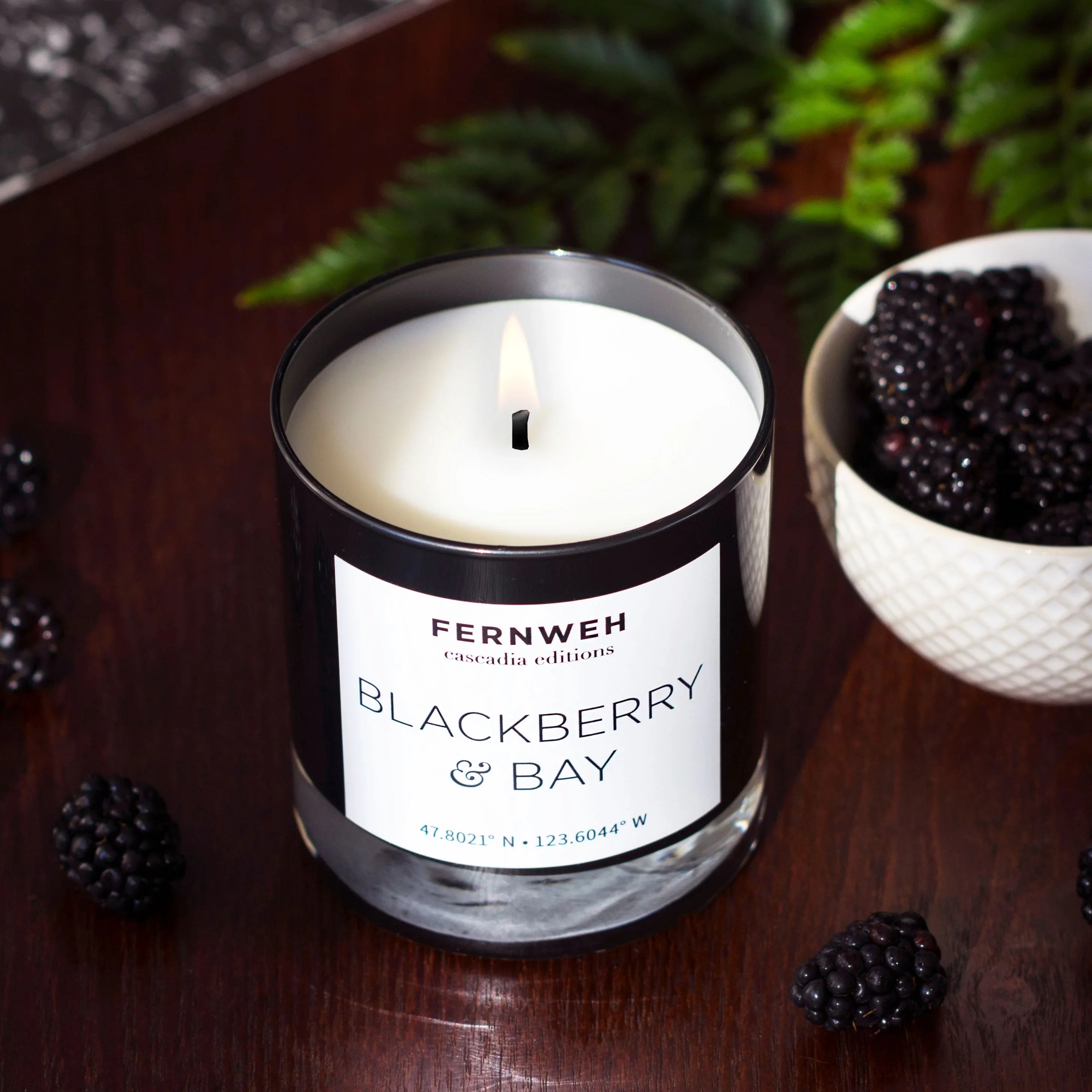 Blackberry & Bay Scented Soy Candle Fernweh Editions