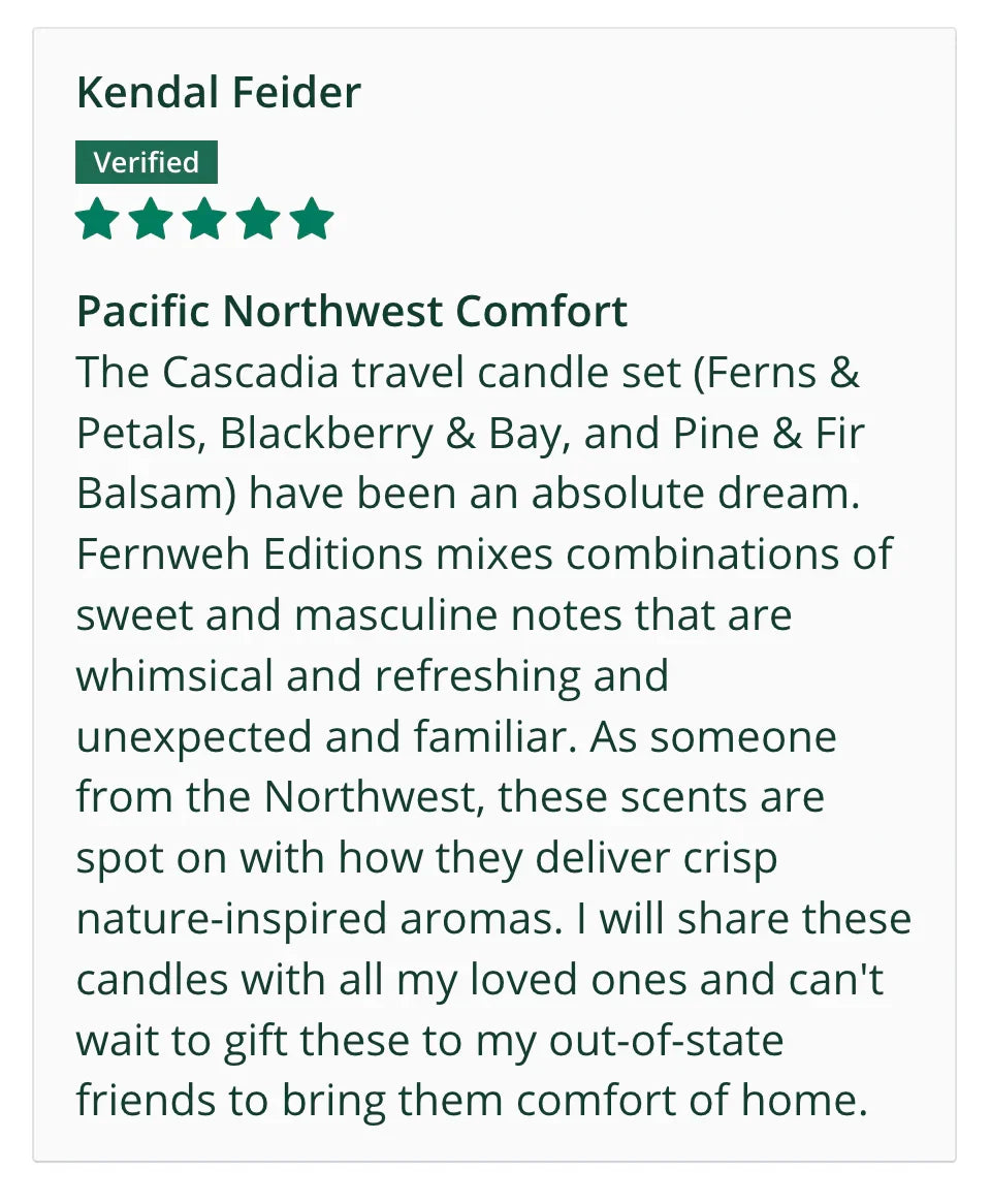 Blackberry & Bay Scented Soy Candle Fernweh Editions