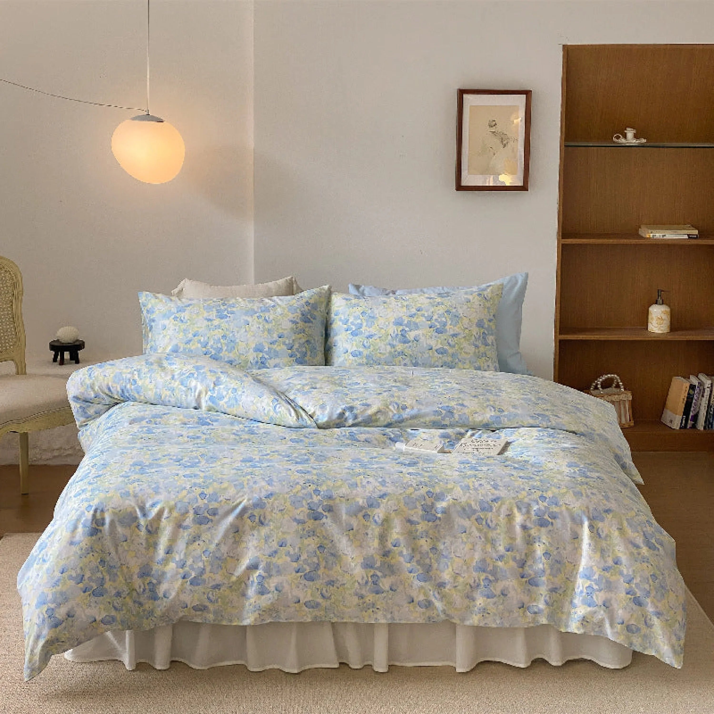 Blossom Floral Bedding Set / Blue Ever Lasting