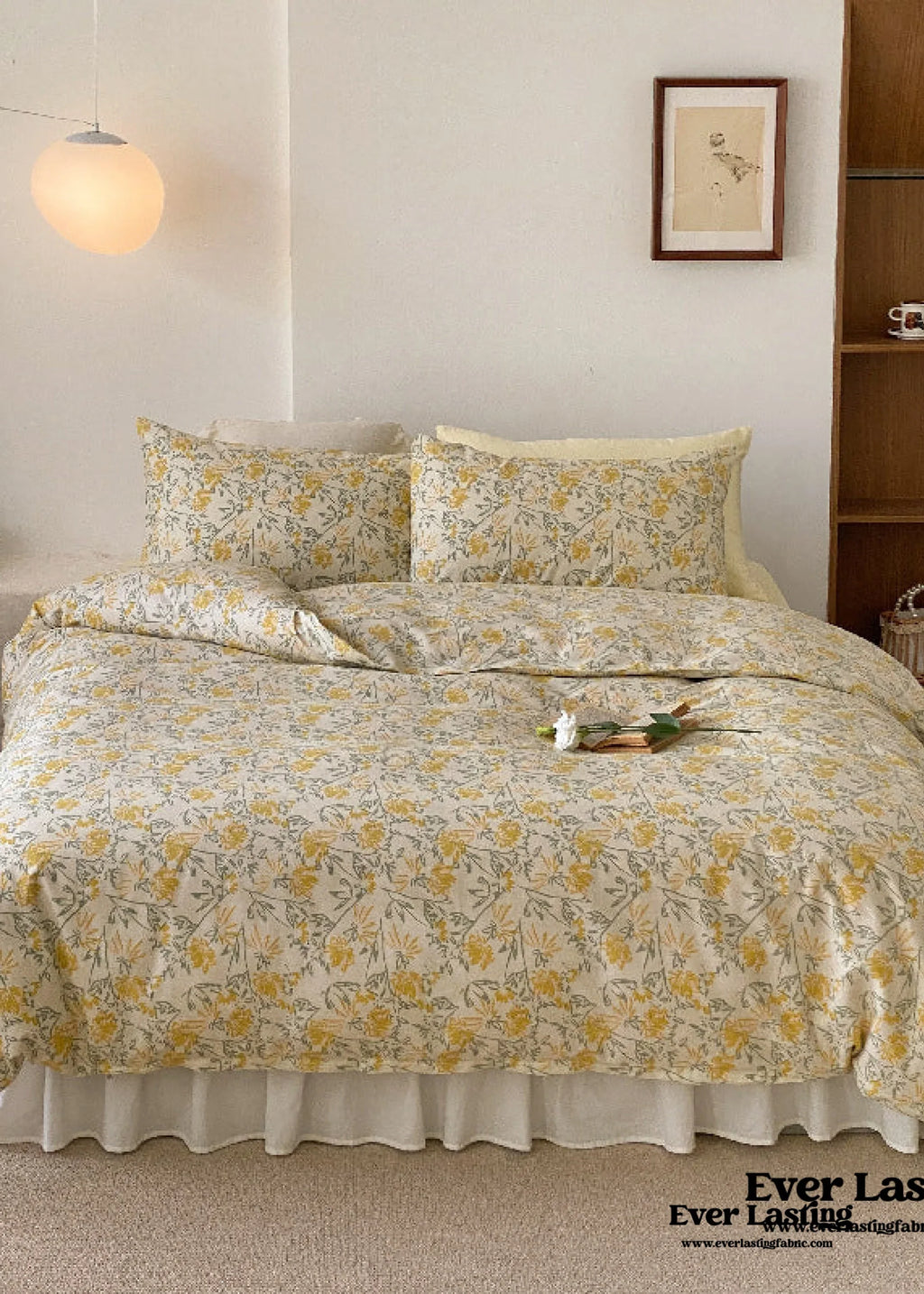 Blossom Floral Bedding Set / Orange Ever Lasting