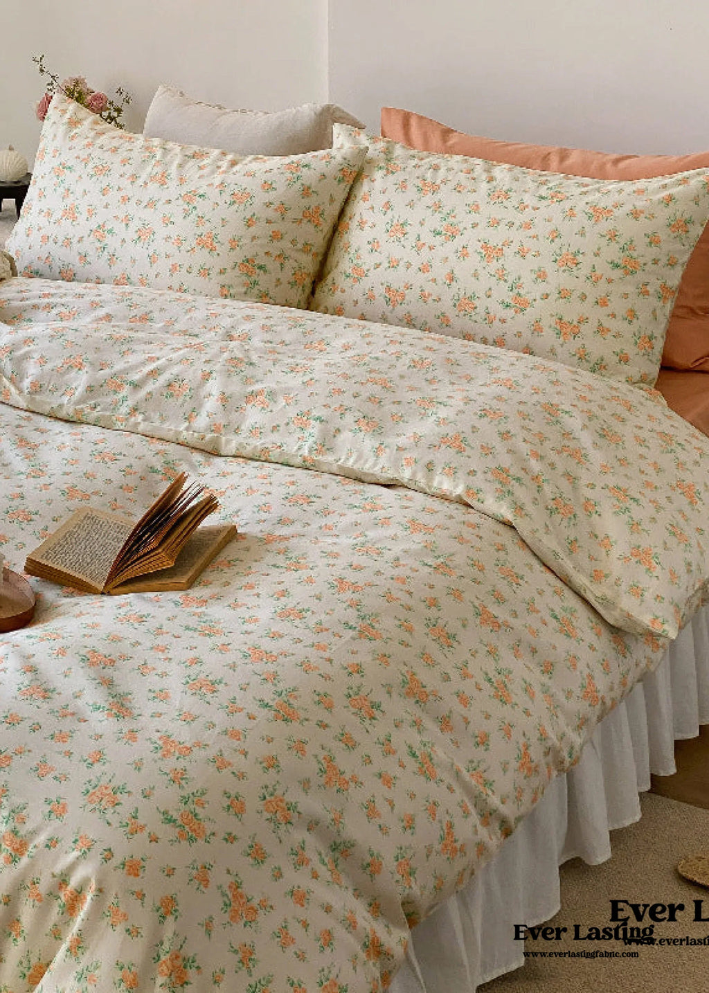 Blossom Floral Bedding Set / Orange Ever Lasting