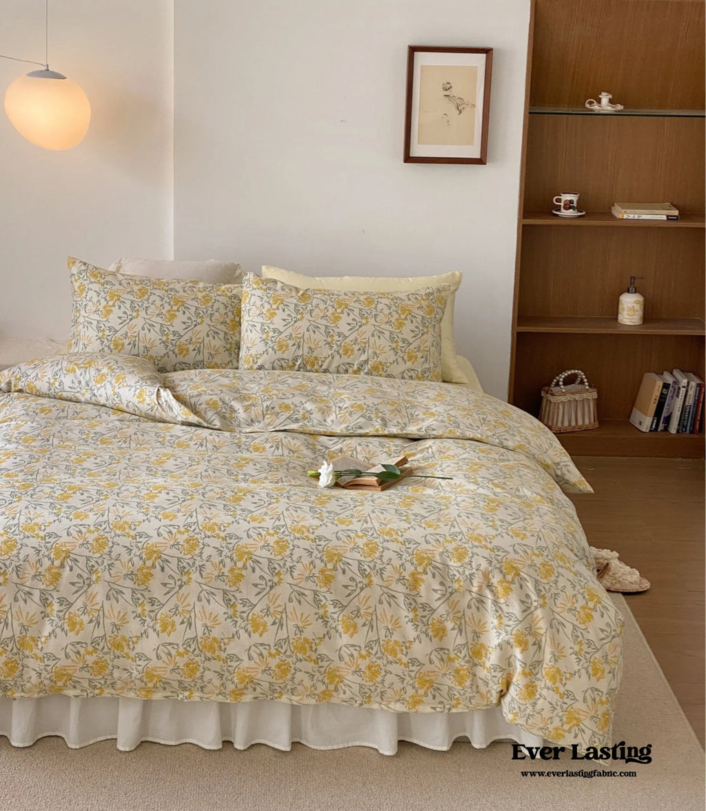 Blossom Floral Bedding Set / Orange Ever Lasting