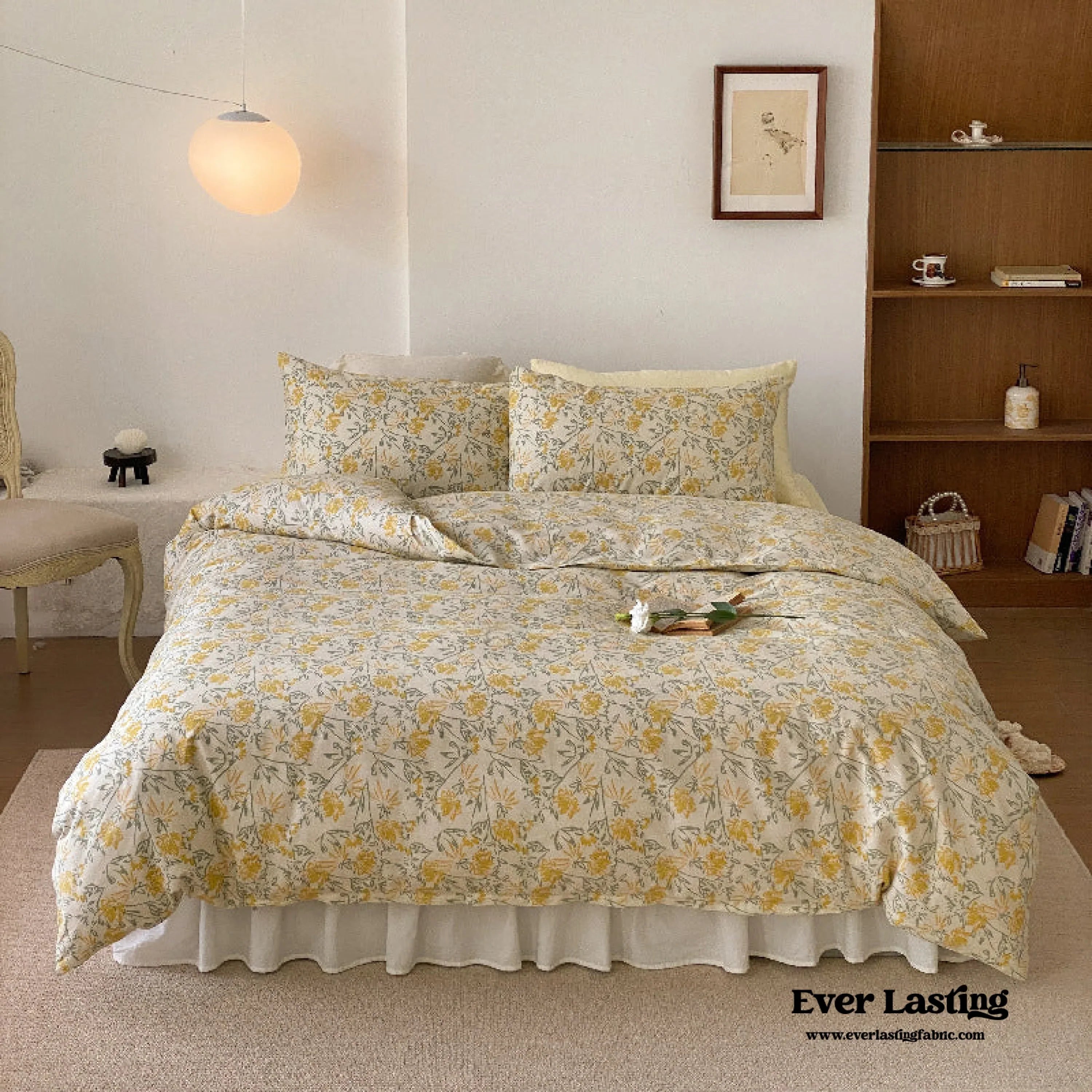 Blossom Floral Bedding Set / Orange Ever Lasting