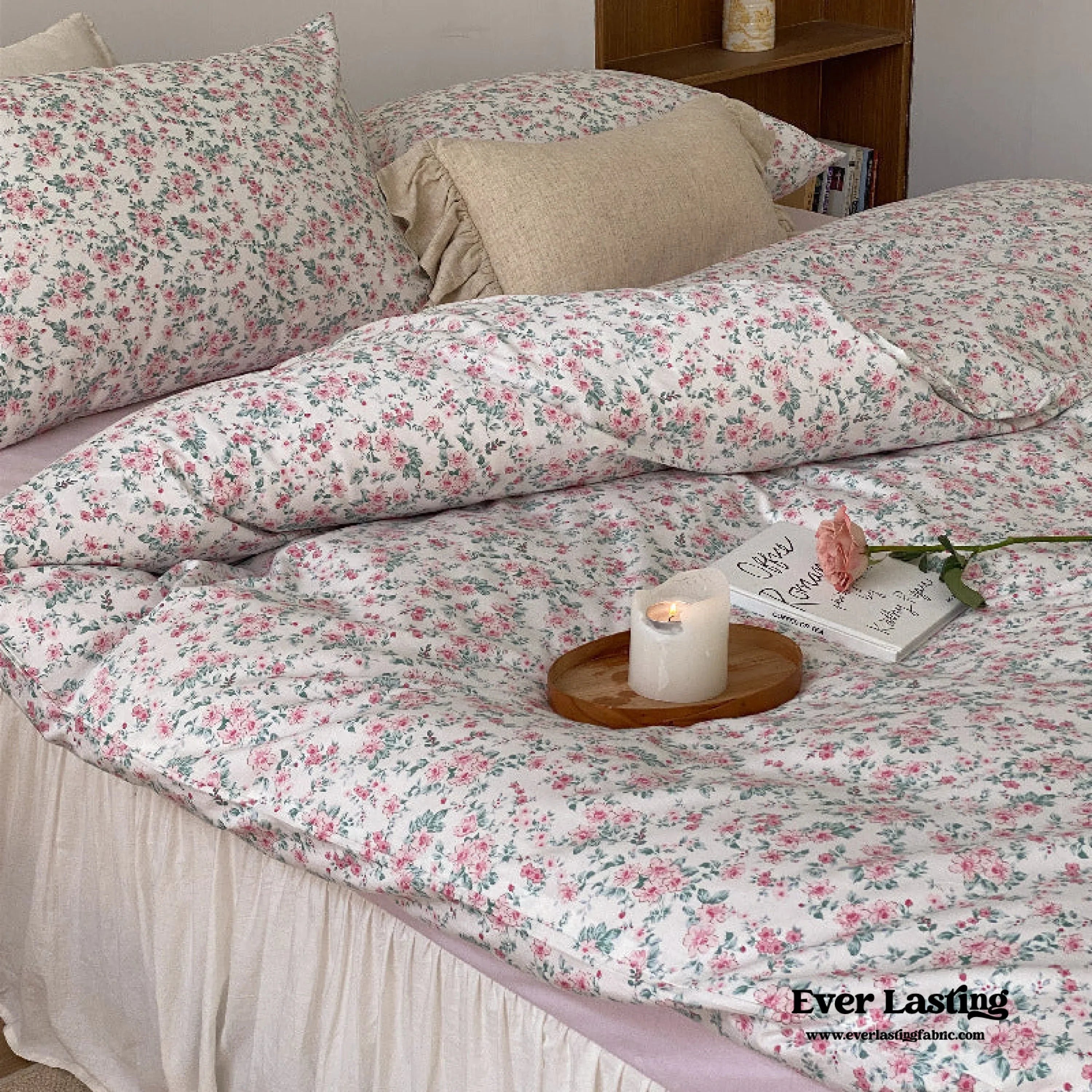 Blossom Floral Bedding Set / Orange Ever Lasting