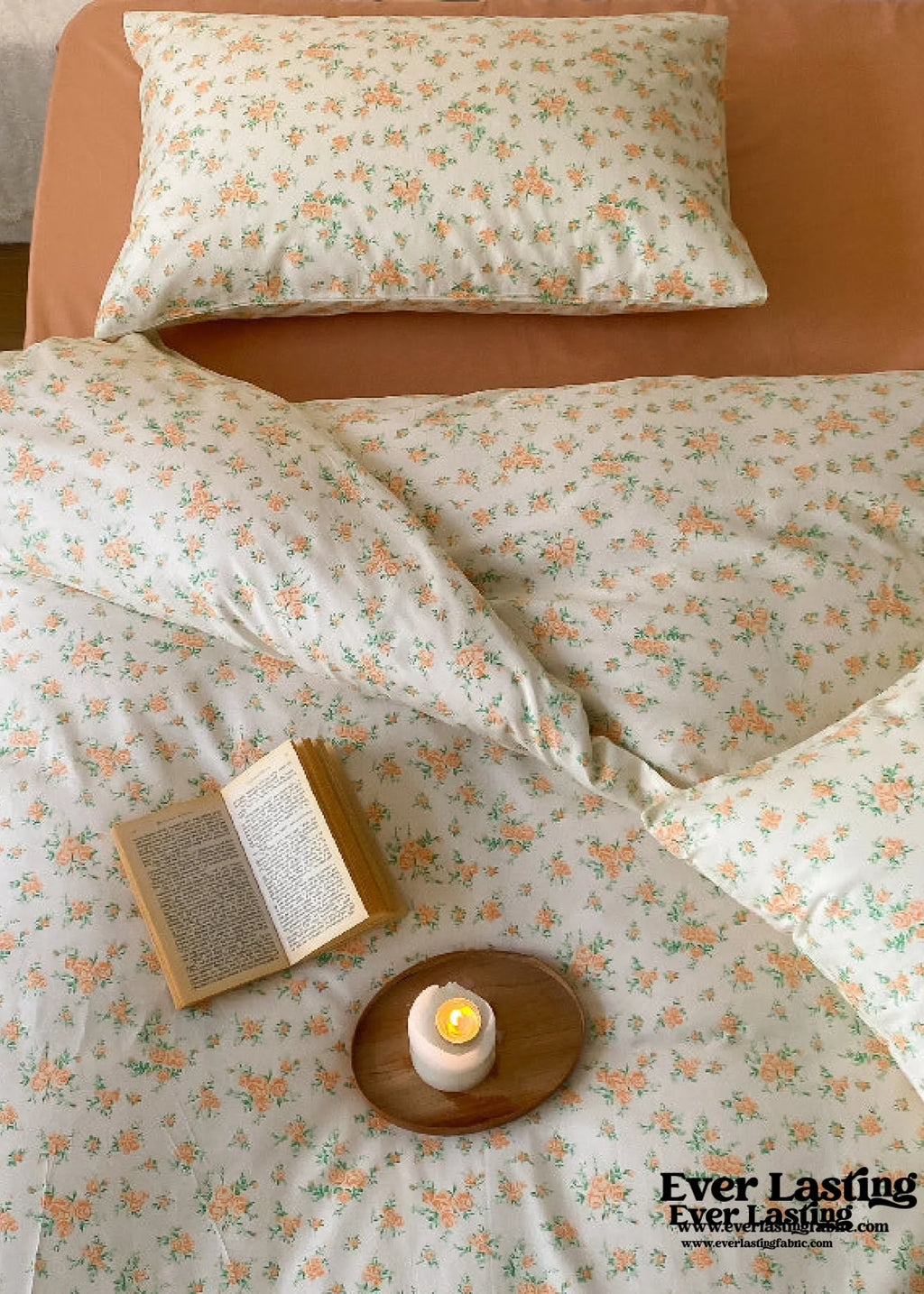 Blossom Floral Bedding Set / Orange Ever Lasting