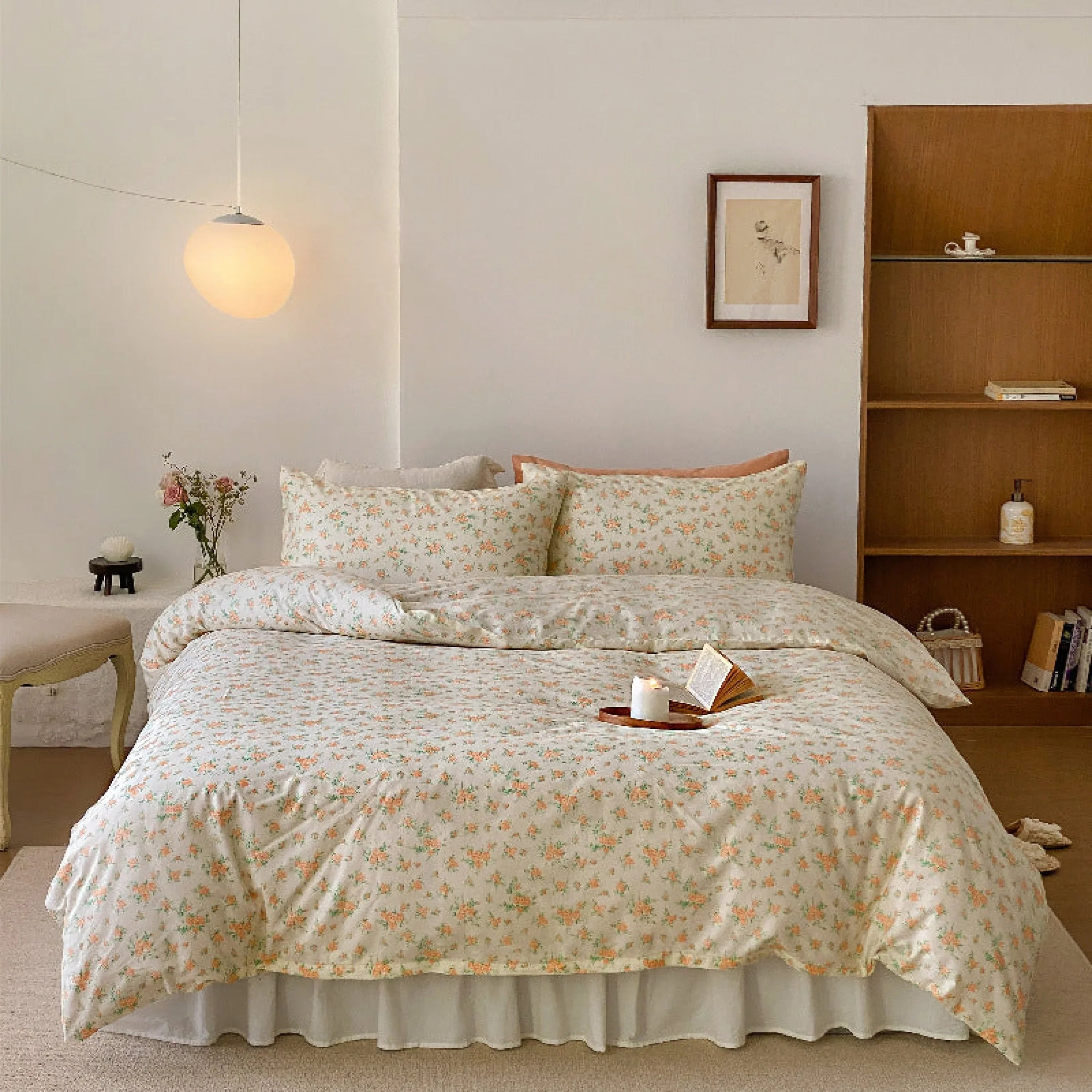 Blossom Floral Bedding Set / Orange Ever Lasting