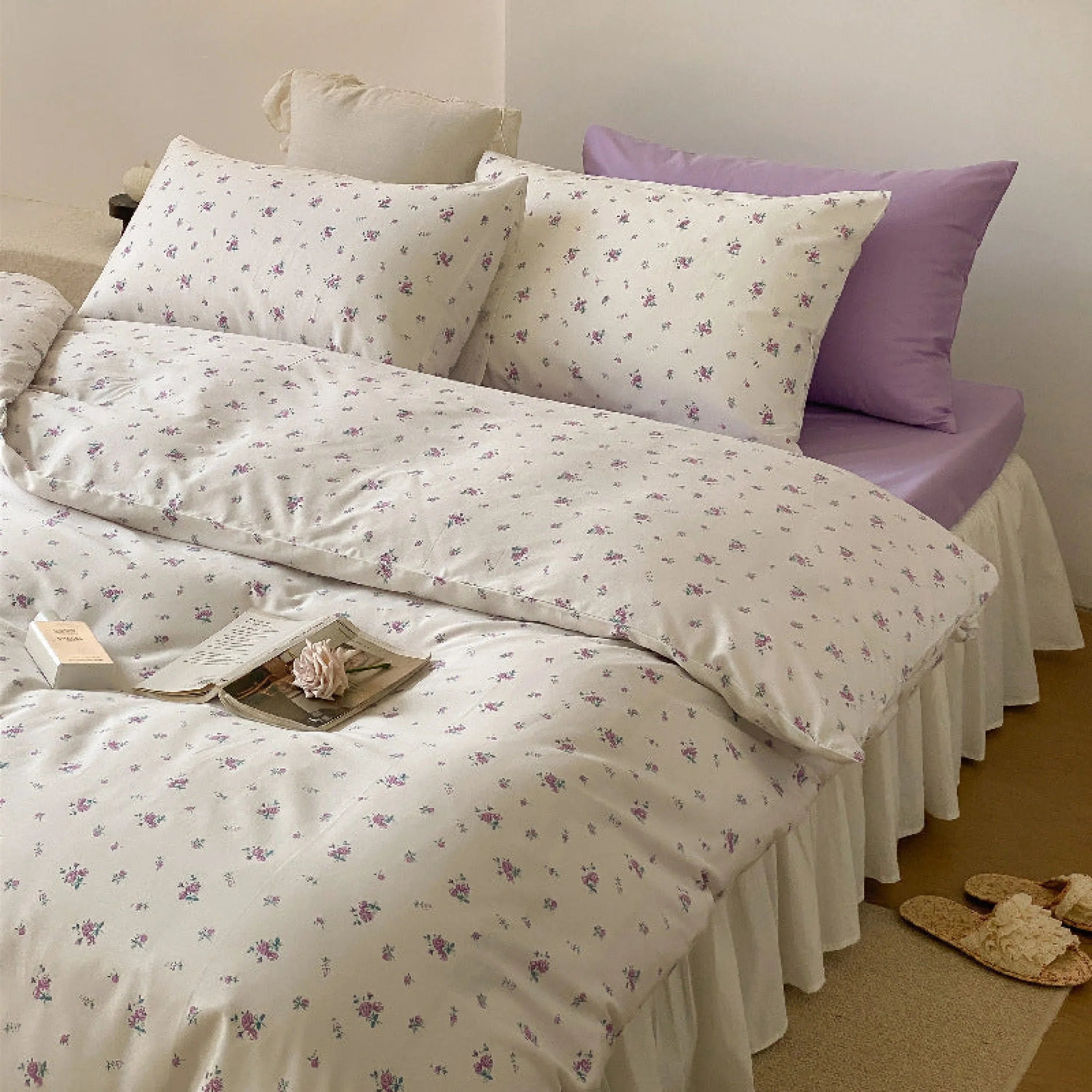 Blossom Floral Bedding Set / Orange Ever Lasting
