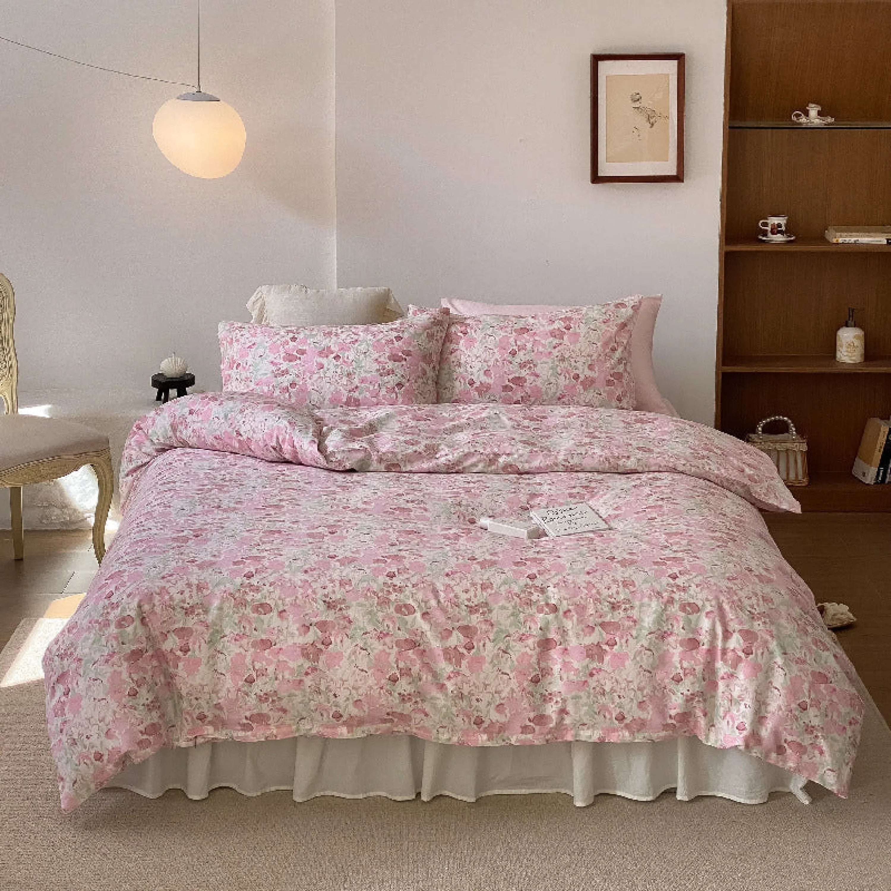 Blossom Floral Bedding Set / Orange Ever Lasting