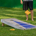 Blue Arrow - Cornhole Board Wrap - Set of 2, top view - House Of Avana