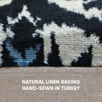 Canvello Handmade Blue Black Velvet Throw Pillows - 18x18, angled view - House Of Avana