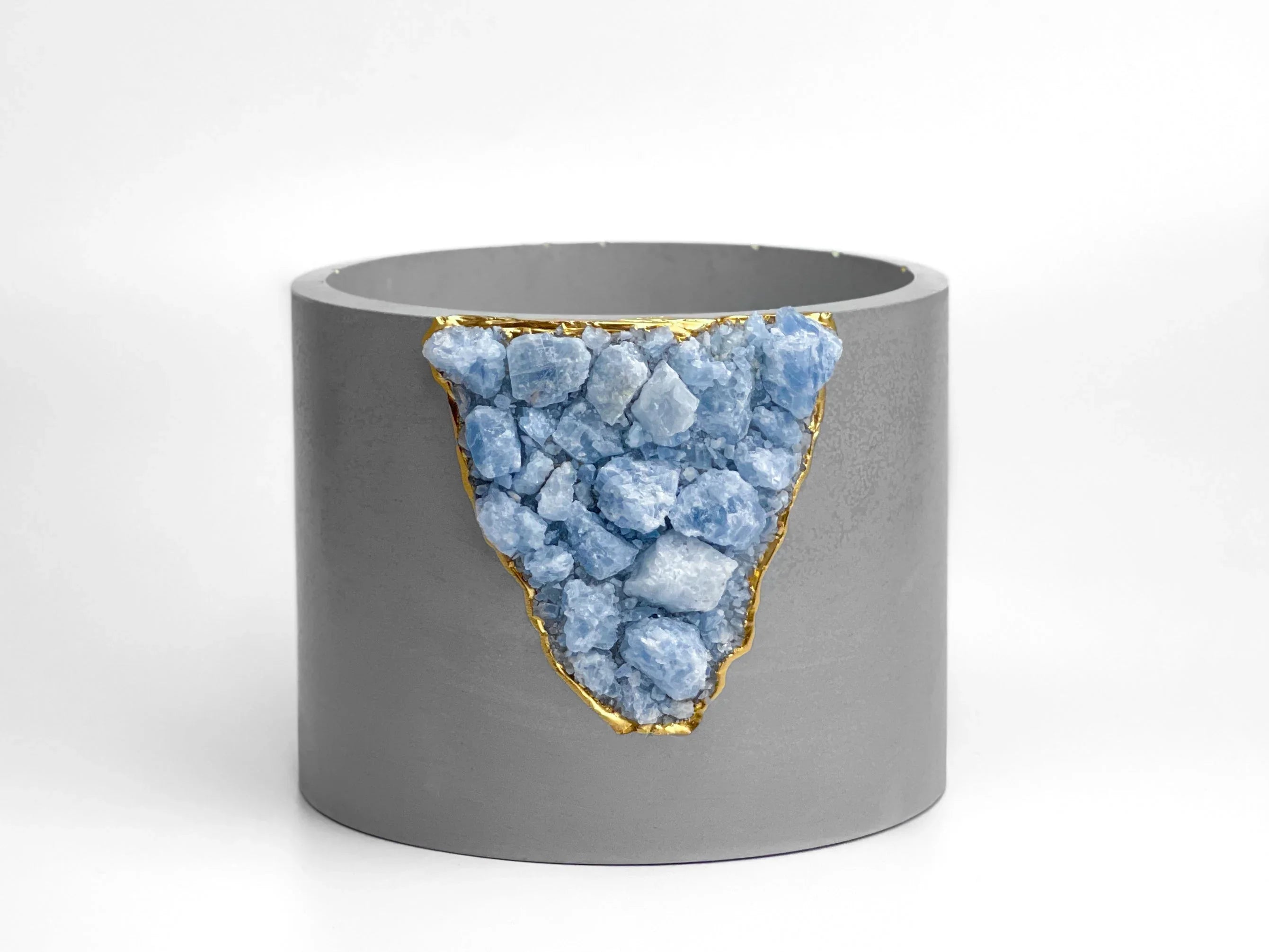 Blue Calcite Inch Planter for Plants and Small Gardens, lifestyle image - House Of Avana