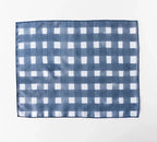 Blue Cross Hatch Placemat, front view - House Of Avana