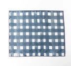 Blue Cross Hatch Placemat, side view - House Of Avana