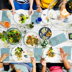 Blue Paper Hand Towels Count Floral Design, lifestyle image - House Of Avana