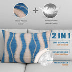 Canvello Handmade Blue Gray Pillows for Couch - 16x24 in, side view - House Of Avana