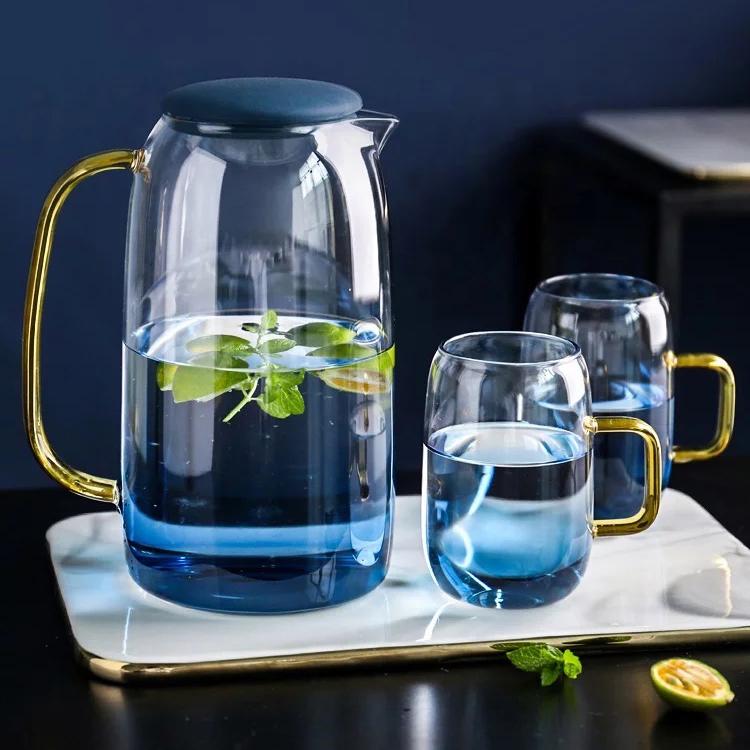 Blue Ombre Pitcher and Cups Tea + Linen