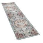 Blue Outdoor Rug Oriental Design Pastel Colors, top view - House Of Avana
