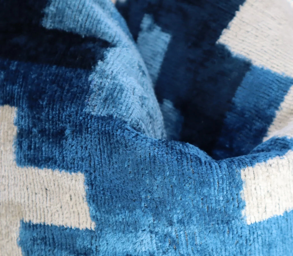 Canvello Luxury Blue Pillow Cushion for Sofa | X in (40 X Cm), detail shot - House Of Avana