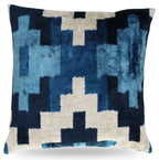 Canvello Luxury Blue Pillow Cushion for Sofa | X in (40 X Cm), front view - House Of Avana
