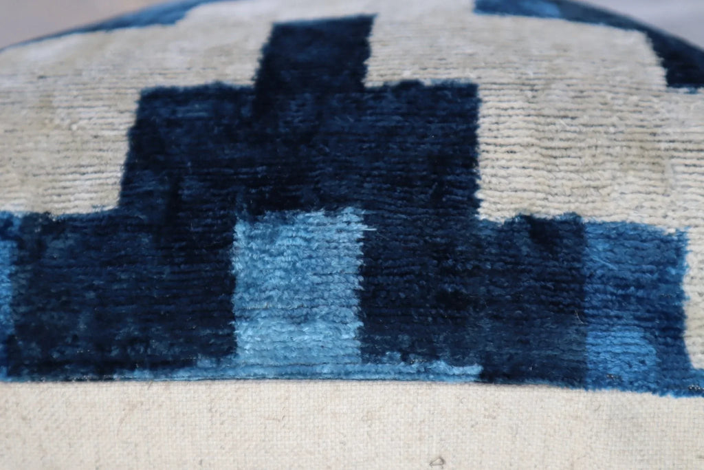 Canvello Luxury Blue Pillow Cushion for Sofa | X in (40 X Cm), top view - House Of Avana