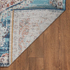 Blue Red Indoor Rug for Balcony Oriental Pattern - House Of Avana