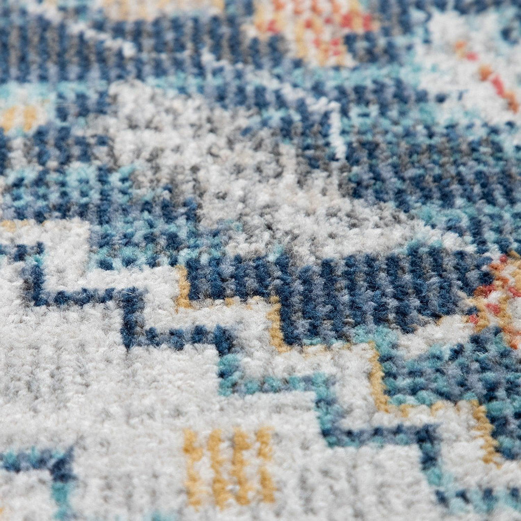 Indoor & Outdoor Rug Torres Oriental Design - Blue Multi, detail shot - House Of Avana