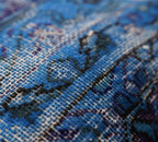 Canvello Antique Rug Royal Blue Throw Pillows - 16"x16", back view - House Of Avana