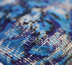 Canvello Antique Rug Royal Blue Throw Pillows - 16"x16", top view - House Of Avana