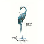 Garden Statue - Blue Crane Outdoor, top view - House Of Avana
