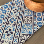 Blue Tatreez Tea Towel - House Of Avana